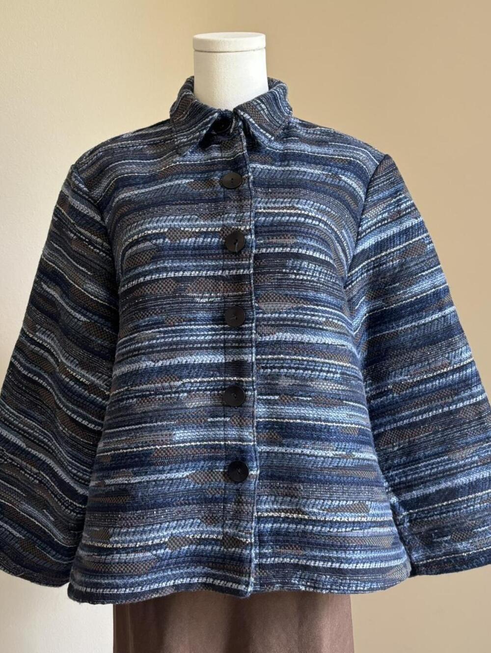 Woven Cotton Multicolor Tapestry Jacket - Picture 7 of 8